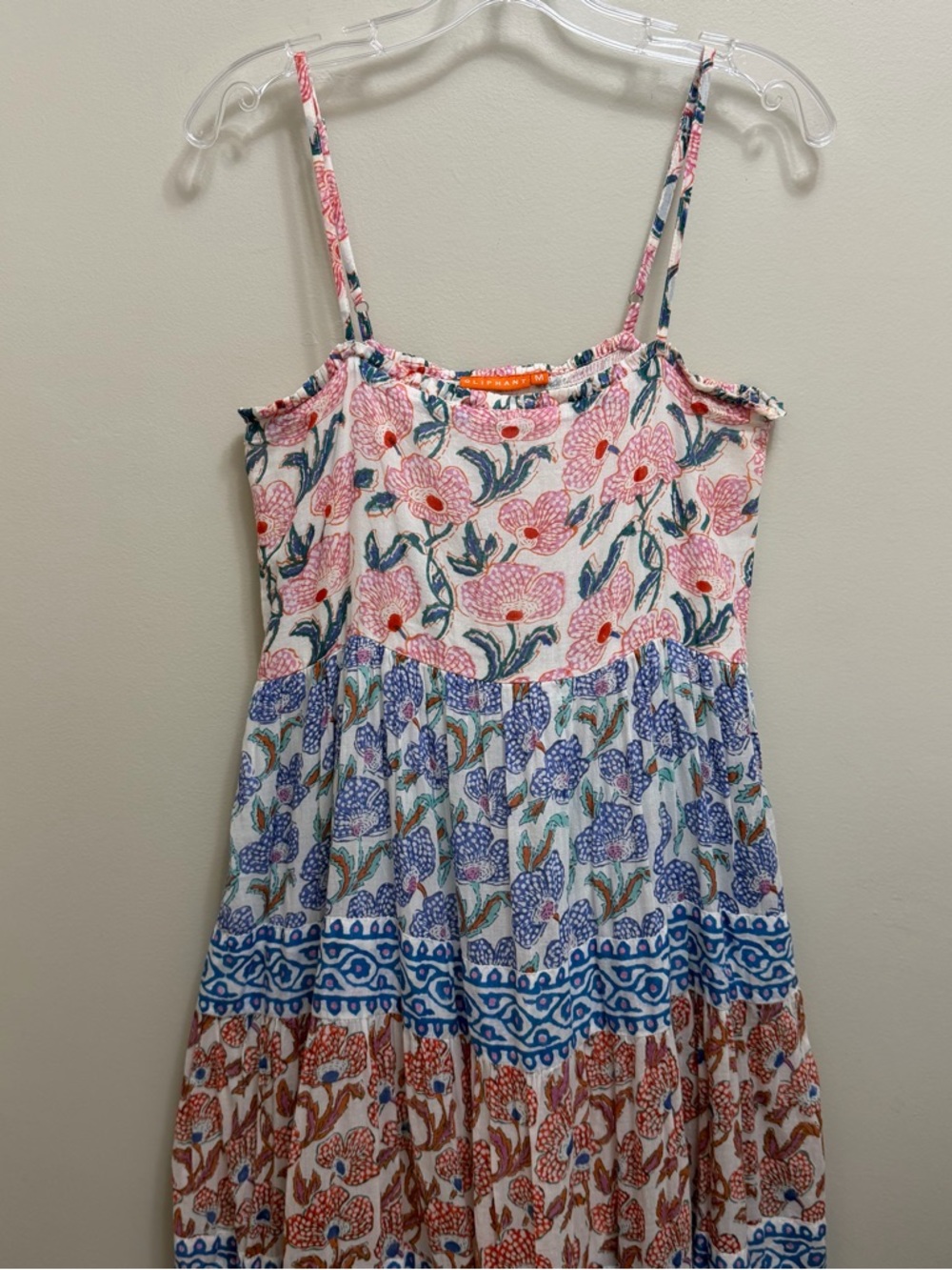 Oliphant Tuckernuck Lucia Tiered Maxi Sun Dress Floral Multi Size M - Picture 4 of 10